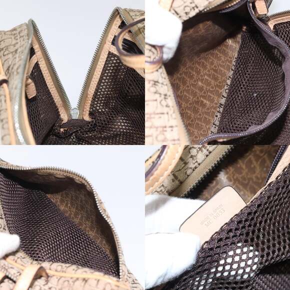 DIOR Trotter Canvas Hand Bag Beige Silver - Picture 12 of 12